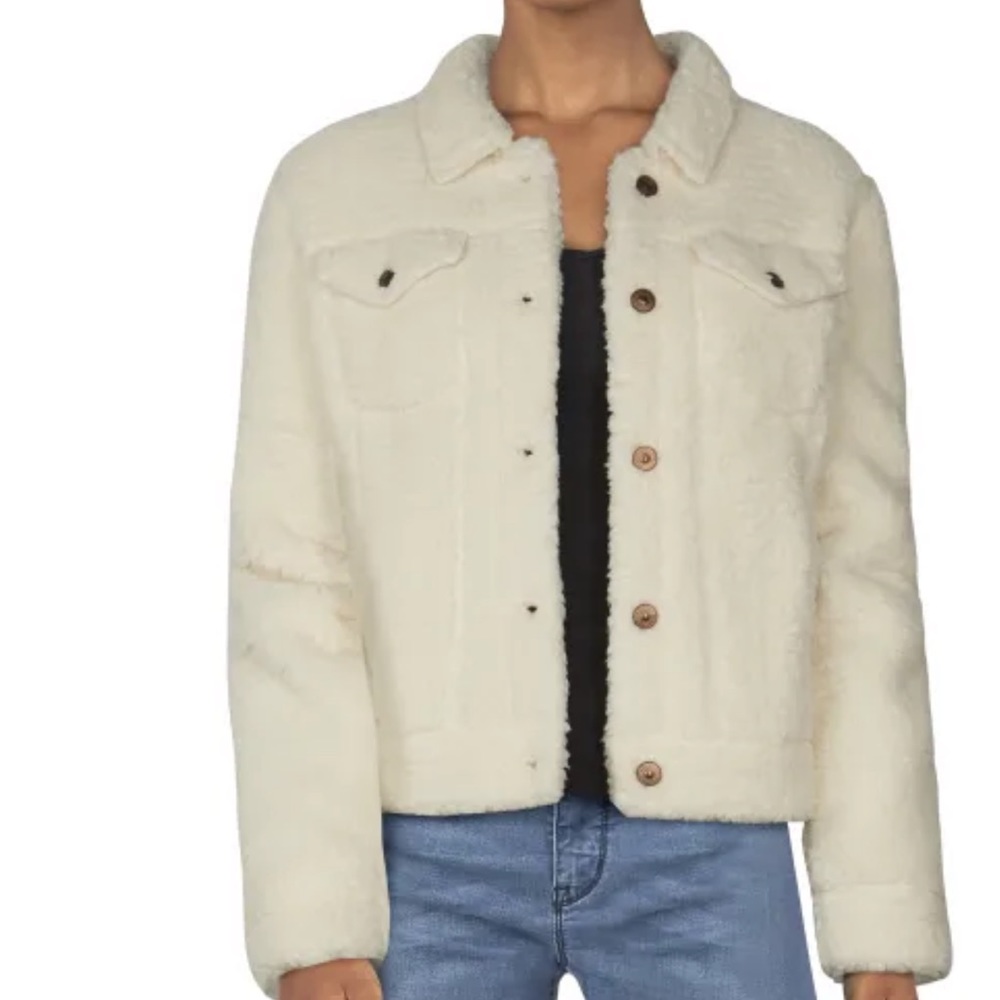 Waist length teddy coat